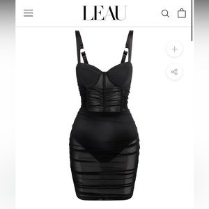 LEAU MIAMI MESH MINI DRESS